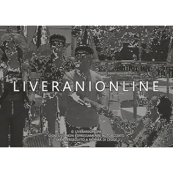 1971 TREISTE INCONTRO D\'ESTATE NELLA FOTO ADRIANO CELENTANO CON CLUDIO VILLA E IVA ZANICCHI AG ALDO LIVERANI SAS