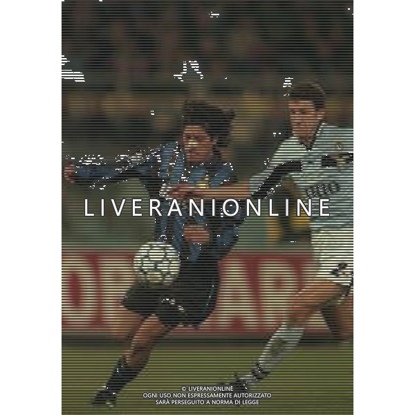 03-12-1998 ROMA COPPA ITALIA LAZIO INTER 2-1 NELLA FOTO IVAN ZAMORANO E PAOLO NEGRO AG ALDO LIVERANI SAS