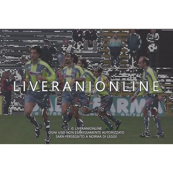 O4-03-2001 GENOVA-CAMPIONATO DI CALCIO SERIE B GENOA TERNANA 2-2 NELLA FOTO ESULTANZE GIOCATORI TERNANA DOPO IL GOAL AG ALDO LIVERANI SAS 