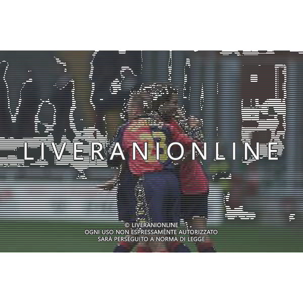 O4-03-2001 GENOVA-CAMPIONATO DI CALCIO SERIE B GENOA TERNANA 2-2 NELLA FOTO ESULTANZE GIOCATORI GENOA DOPO IL GOAL AG ALDO LIVERANI SAS 