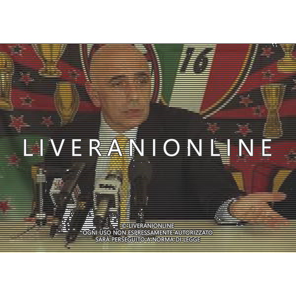 1999 MILANO CONFERENZA STAMPA ADRIANO GALLIANI AMMINISTRATORE DELEGATO AC MILAN DOPO LA CONQUISTA DEL 16 SCUDETTO DEL MILAN AG ALDO LIVERANI SAS