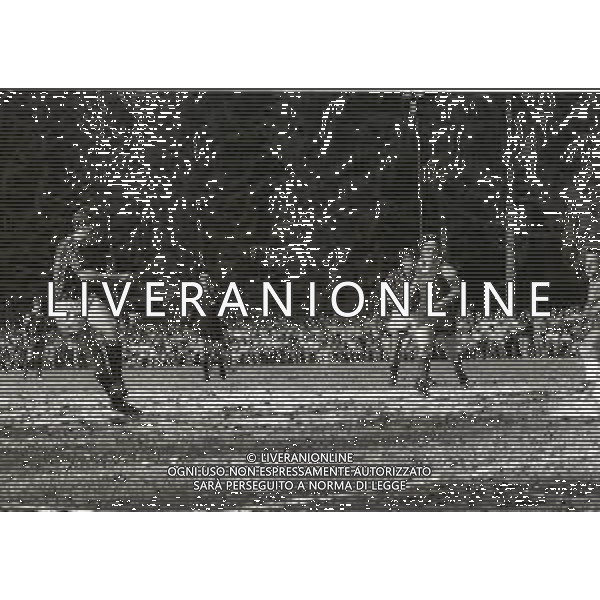 1982 PINZOLO AMICHEVOLE MILAN NELLA FOTO AZIONE DI GIOCO AG ALDO LIVERANI SAS