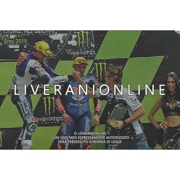 Motomondiale, GP Repubblica Ceca, Podio Moto3. Nella foto: Fabio Di Giannantonio e tecnico FOTO ADRIANO IEMMI-AG ALDO LIVERANI SAS