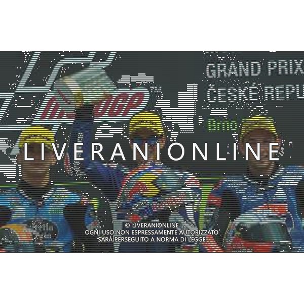 Motomondiale, GP Repubblica Ceca, Podio Moto3. Nella foto: Festeggiamenti FOTO ADRIANO IEMMI-AG ALDO LIVERANI SAS
