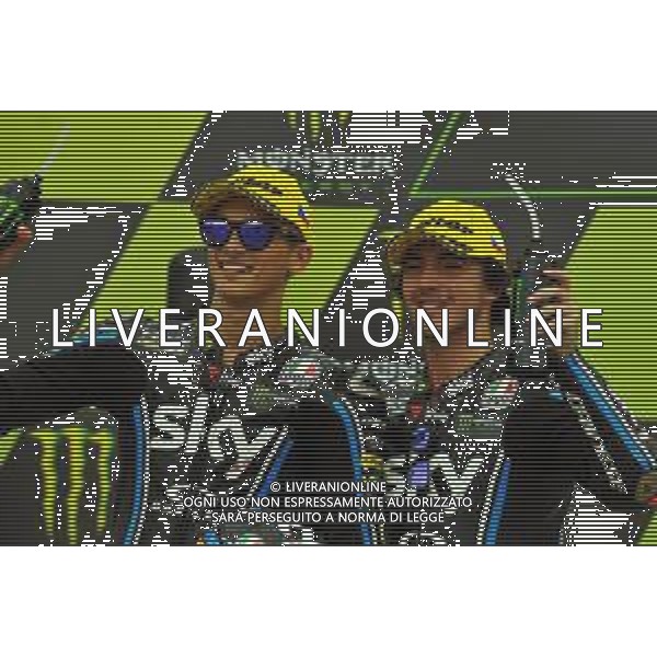 Motomondiale, GP Repubblica Ceca, Podio MotoGP. Nella foto: Marini e Bagnaia foto adriano iemmi-ag aldo liverani sas