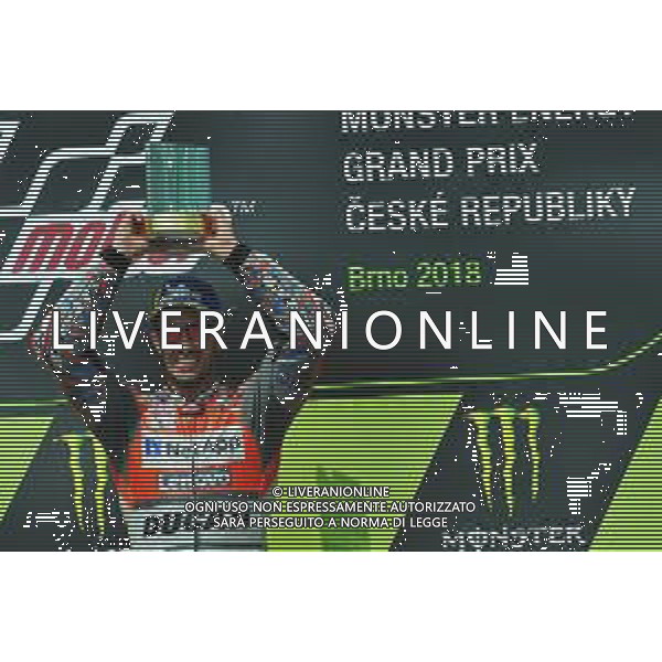 Motomondiale, GP Repubblica Ceca, Podio MotoGP. Nella foto: Andre Dovizioso foto adriano iemmi-ag aldo liverani sas