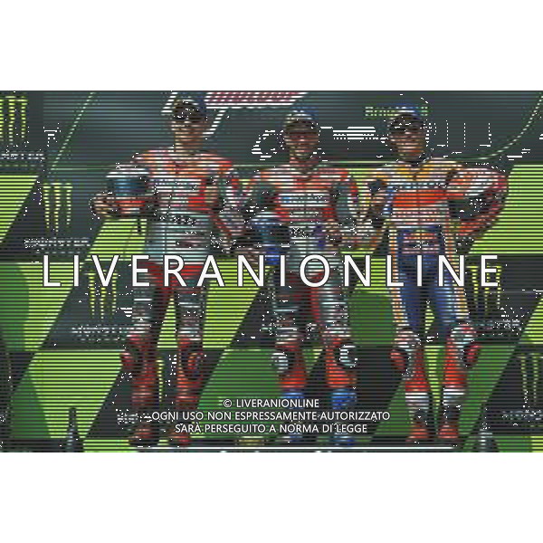 Motomondiale, GP Repubblica Ceca, Podio MotoGP. Nella foto: podio completo foto adriano iemmi-ag aldo liverani sas