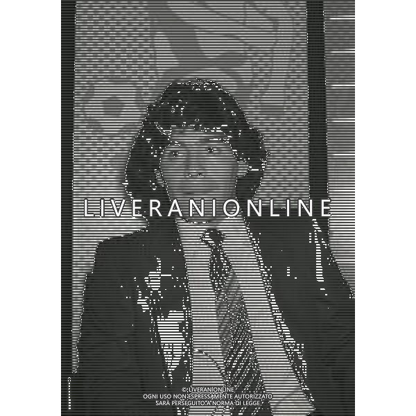 1985-1986 MILANO EUROCALCIO TRASMISSIONE CON OSPITE DIEGO MARADONA NELLA FOTO DIEGO MARADONA AG ALDO LIVERANI SAS