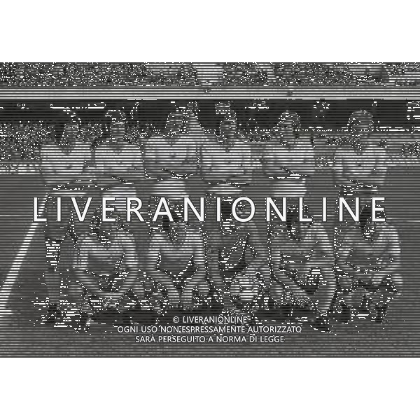 16-02-1980 NAPOLI- AMICHEVOLE ITALIA ROMANIA 2-1 NELLA FOTO FORMAZIONE DELLA NAZIONALE DELLA ROMANIA AG ALDO LIVERANI SAS