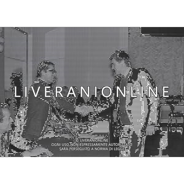 1985 MILANO LEGA CALCIO PREMIAZIONE PRESIDENTI E DIRIGENTI NELLA FOTO ANTONIO MATARRESE E LUIGI AGNOLIN AG ALDO LIVERANI SAS