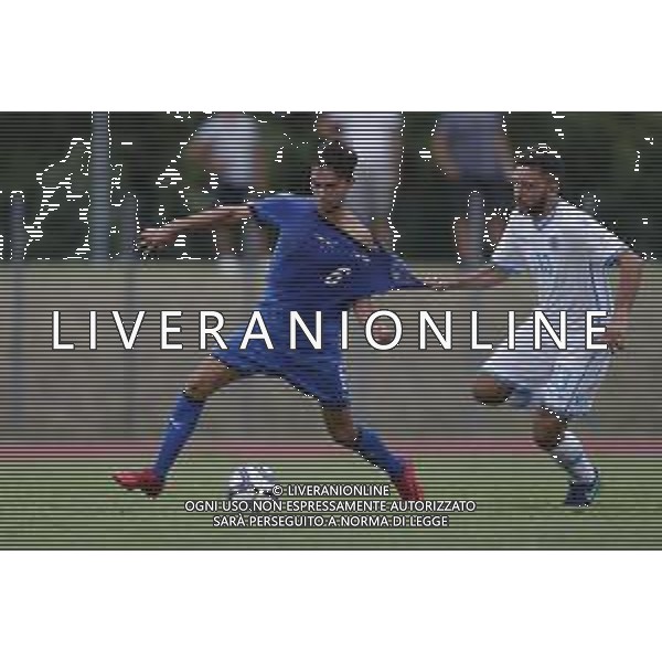 Misano Adriatico 08/08/2018 Partita Amichevole ITALIA Under 20 - SAN MARINO nella Foto: Lorenzo Valeau (ascoli picchio) Della Valle Alex ©Claudio Zamagni-Agenzia Aldo Liverani s.a.s.