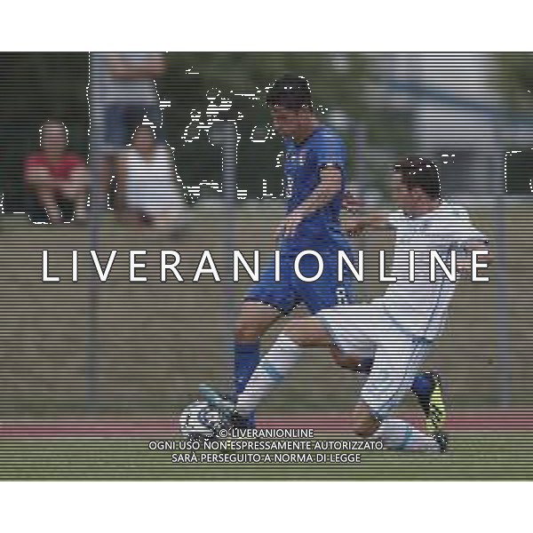 Misano Adriatico 08/08/2018 Partita Amichevole ITALIA Under 20 - SAN MARINO nella Foto: Di Pardo Alessandro (juventus) Grandoni Andrea ©Claudio Zamagni-Agenzia Aldo Liverani s.a.s.