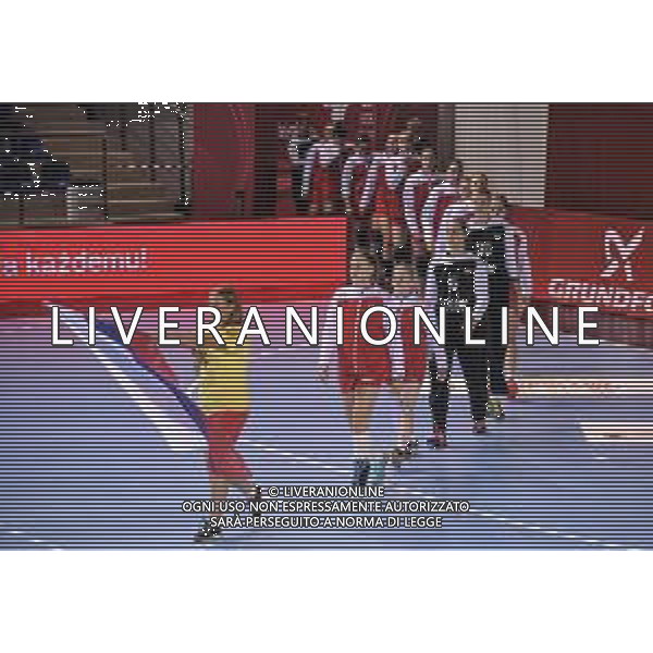 2018.08.09 Kielce Pilka reczna Mlodziezowe Mistrzostwa Swiata w Pilce Recznej Kobiet do lat 18 Chiny - Rosja N/z Hymny Rosja Foto Rafal Rusek / PressFocus/NEWSPIX.PL 2018.08.09 Kielce Handball IHF Youth U18 Womens World Championship 2018 China - Russia Hymny Rosja Credit: Rafal Rusek / PressFocus --- Newspix.pl AG ALDO LIVERANI SAS