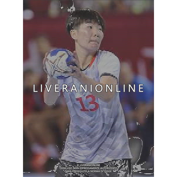 2018.08.09 Kielce Pilka reczna Mlodziezowe Mistrzostwa Swiata w Pilce Recznej Kobiet do lat 18 Chiny - Rosja N/z Mengxue Zhou Foto Rafal Rusek / PressFocus/NEWSPIX.PL 2018.08.09 Kielce Handball IHF Youth U18 Womens World Championship 2018 China - Russia Mengxue Zhou Credit: Rafal Rusek / PressFocus --- Newspix.pl AG ALDO LIVERANI SAS