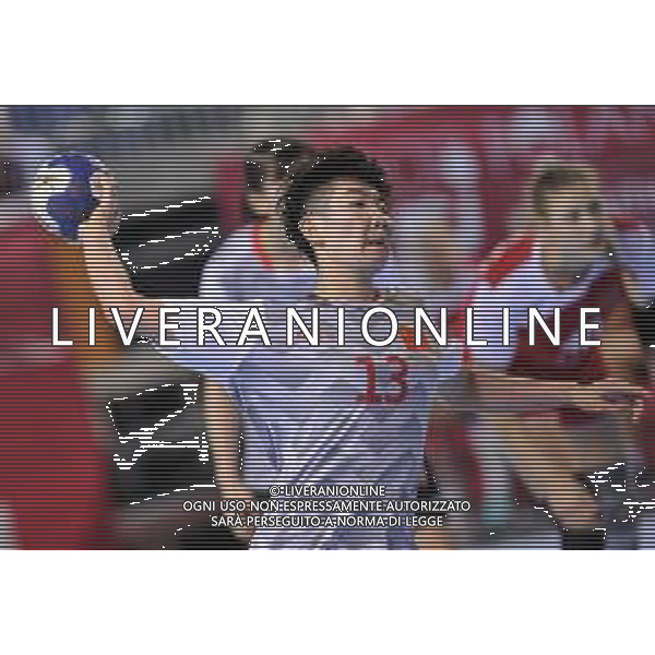 2018.08.09 Kielce Pilka reczna Mlodziezowe Mistrzostwa Swiata w Pilce Recznej Kobiet do lat 18 Chiny - Rosja N/z Mengxue Zhou Foto Rafal Rusek / PressFocus/NEWSPIX.PL 2018.08.09 Kielce Handball IHF Youth U18 Womens World Championship 2018 China - Russia Mengxue Zhou Credit: Rafal Rusek / PressFocus --- Newspix.pl AG ALDO LIVERANI SAS