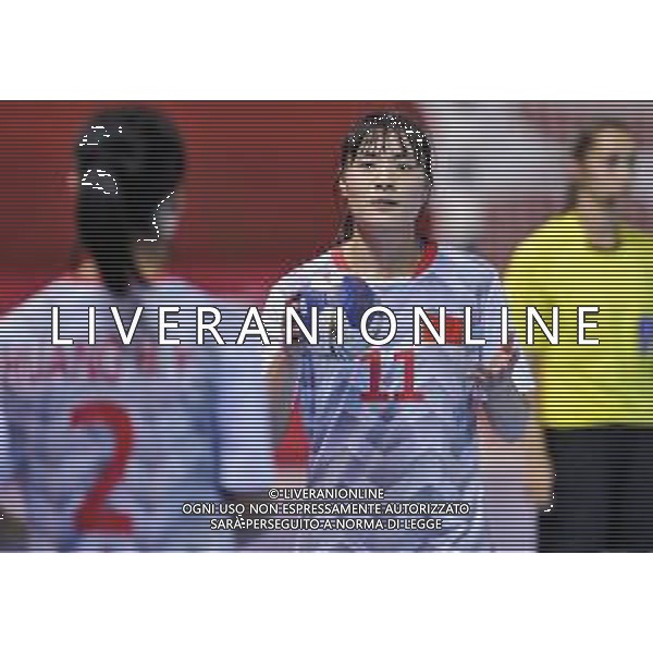 2018.08.09 Kielce Pilka reczna Mlodziezowe Mistrzostwa Swiata w Pilce Recznej Kobiet do lat 18 Chiny - Rosja N/z Haiyu Zhu Foto Rafal Rusek / PressFocus/NEWSPIX.PL 2018.08.09 Kielce Handball IHF Youth U18 Womens World Championship 2018 China - Russia Haiyu Zhu Credit: Rafal Rusek / PressFocus --- Newspix.pl AG ALDO LIVERANI SAS