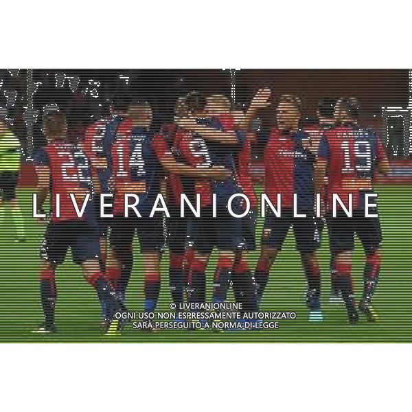 Coppa Italia 2018-2019 terzo turno Genoa-Lecce Genova (Italia) - 11.08.2018 Genoa-Lecce Nella Foto: Esultanza Genoa /Ph.Cebrelli-Ag. Aldo Liverani