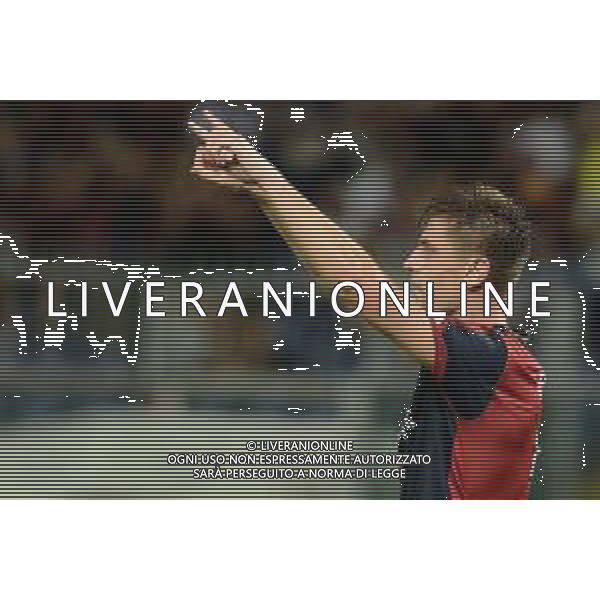 Coppa Italia 2018-2019 terzo turno Genoa-Lecce Genova (Italia) - 11.08.2018 Genoa-Lecce Nella Foto: Esultanza Krzysztof Piatek /Ph.Cebrelli-Ag. Aldo Liverani