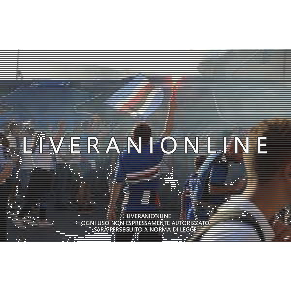Coppa Italia 2018-2019 terzo turno Sampdoria-Viterbese Castrense Genova (Italia) - 12.08.2018 Sampdoria-Viterbese C. Nella Foto: Tifosi festeggiano il compleanno della Sampdoria 12 Agosto 1946 /Ph.Cebrelli-Ag. Aldo Liverani