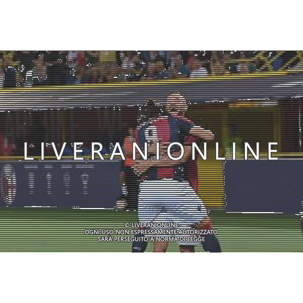 BOLOGNA - PADOVA COPPA ITALIA TIM CUP 12.08.2018 NELLA FOTO esultanza dopo il gol di Mitchell Dijks con Federico Santander ©OPTIMAFOTO/AGENZIA ALDO LIVERANI SAS