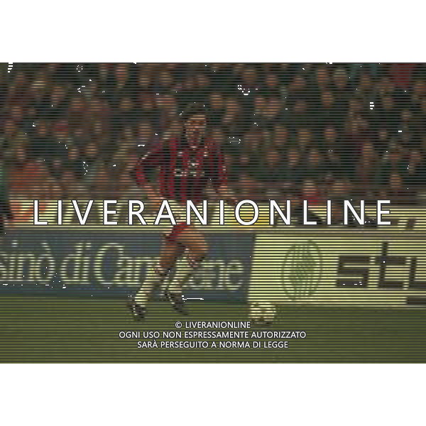 19-02-1997 MILANO AMICHEVOLE MILAN CHELSEA 2-0 NELLA FOTO PAOLO MALDINI AG ALDO LIVERANI SAS