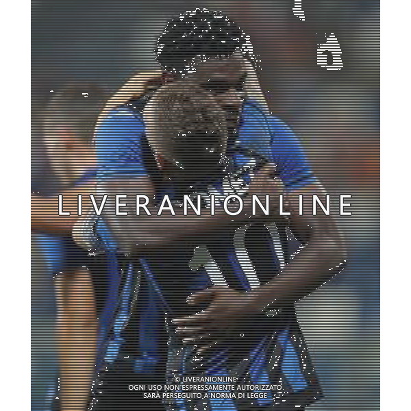 UEFA Europa League 2018/2019 Terzo turno di qualifiacazione Ritorno Reggio Emilia - 16.08.2018 Atalanta-Hapoel Haifa Nella Foto: esultanza dopo il gol di duvan zapata con Alejandro Dario gomez /Ph.Vitez-Ag. Aldo Liverani