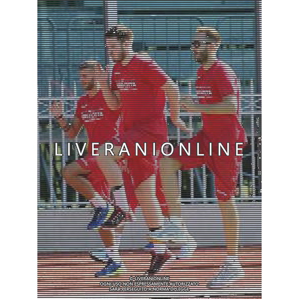 ALLESANDRO SIMIONI EMANUELE ROSSI E MATTIA MAGRINI IMOLA 21 08 2018 ANDREA COSTA BASKET PRIMO ALLENAMENTO FOTO GIANNI SANNA-AG ALDO LIVERANI SAS