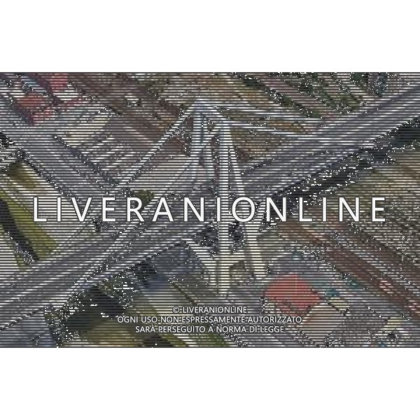 immagini tratte da google maps del Ponte Morandi su autostrada A10 di Genova, crollato alle 11:50 un troncone del viadotto, Brescia 14 Agosto 2018. AG ALDO LIVERANI SAS