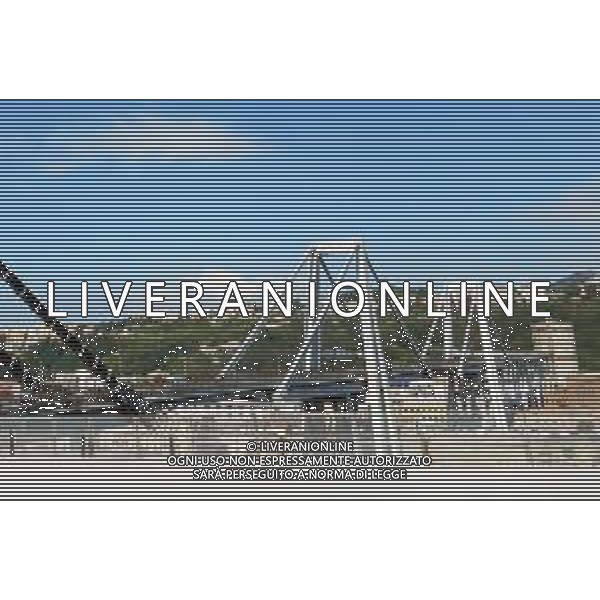 immagini tratte da google maps del Ponte Morandi su autostrada A10 di Genova, crollato alle 11:50 un troncone del viadotto, Brescia 14 Agosto 2018. AG ALDO LIVERANI SAS