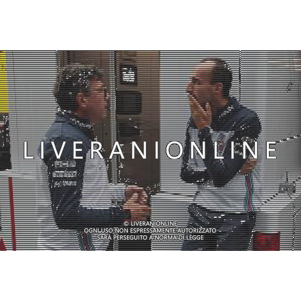 (L to R): Luca Baldisserri (ITA) Williams Race Engineer with Robert Kubica (POL) Williams Reserve and Development Driver. 24.08.2018. Formula 1 World Championship, Rd 13, Belgian Grand Prix, Spa Francorchamps, Belgium, Practice Day. AG ALDO LIVERANI SAS ONLY ITALY
