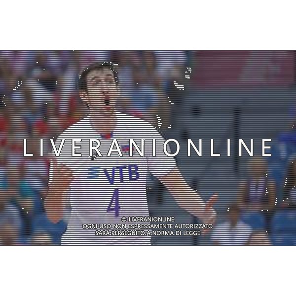 KRAKOW 24.08.2018 SIATKOWKA XVI MEMORIAL HUBERTA JERZEGO WAGNERA --- VOLLEYBALL XVI HUBERT JERZY WAGNER MEMORIAL TOURNAMENT FRANCJA - ROSJA FRANCE - RUSSIA N/Z ARTEM VOLVICH FOT ANNA KLEPACZKO / FOTOPYK / NEWSPIX.PL --- Newspix.pl AG ALDO LIVERANI SAS