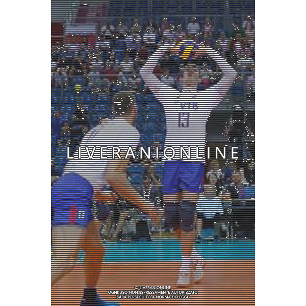 KRAKOW 24.08.2018 SIATKOWKA XVI MEMORIAL HUBERTA JERZEGO WAGNERA --- VOLLEYBALL XVI HUBERT JERZY WAGNER MEMORIAL TOURNAMENT FRANCJA - ROSJA FRANCE - RUSSIA N/Z DMITRIY MUSERSKIY FOT ANNA KLEPACZKO / FOTOPYK / NEWSPIX.PL --- Newspix.pl AG ALDO LIVERANI SAS