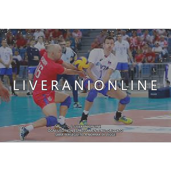 KRAKOW 24.08.2018 SIATKOWKA XVI MEMORIAL HUBERTA JERZEGO WAGNERA --- VOLLEYBALL XVI HUBERT JERZY WAGNER MEMORIAL TOURNAMENT FRANCJA - ROSJA FRANCE - RUSSIA N/Z ALEXEY VERBOV DMITRY VOLKOV FOT ANNA KLEPACZKO / FOTOPYK / NEWSPIX.PL --- Newspix.pl AG ALDO LIVERANI SAS