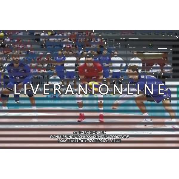 KRAKOW 24.08.2018 SIATKOWKA XVI MEMORIAL HUBERTA JERZEGO WAGNERA --- VOLLEYBALL XVI HUBERT JERZY WAGNER MEMORIAL TOURNAMENT FRANCJA - ROSJA FRANCE - RUSSIA N/Z EARVIN NGAPETH JENIA GREBENNIKOV THIBAULT ROSSARD FOT ANNA KLEPACZKO / FOTOPYK / NEWSPIX.PL --- Newspix.pl AG ALDO LIVERANI SAS