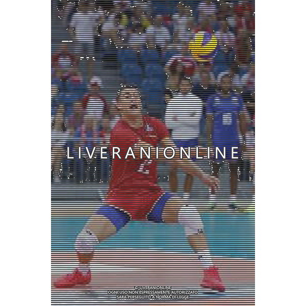 KRAKOW 24.08.2018 SIATKOWKA XVI MEMORIAL HUBERTA JERZEGO WAGNERA --- VOLLEYBALL XVI HUBERT JERZY WAGNER MEMORIAL TOURNAMENT FRANCJA - ROSJA FRANCE - RUSSIA N/Z JENIA GREBENNIKOV FOT ANNA KLEPACZKO / FOTOPYK / NEWSPIX.PL --- Newspix.pl AG ALDO LIVERANI SAS