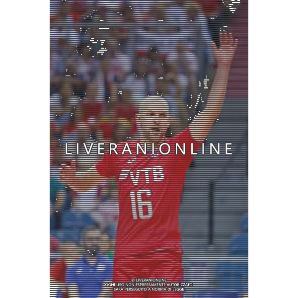 KRAKOW 24.08.2018 SIATKOWKA XVI MEMORIAL HUBERTA JERZEGO WAGNERA --- VOLLEYBALL XVI HUBERT JERZY WAGNER MEMORIAL TOURNAMENT FRANCJA - ROSJA FRANCE - RUSSIA N/Z ALEXEY VERBOV FOT ANNA KLEPACZKO / FOTOPYK / NEWSPIX.PL --- Newspix.pl AG ALDO LIVERANI SAS