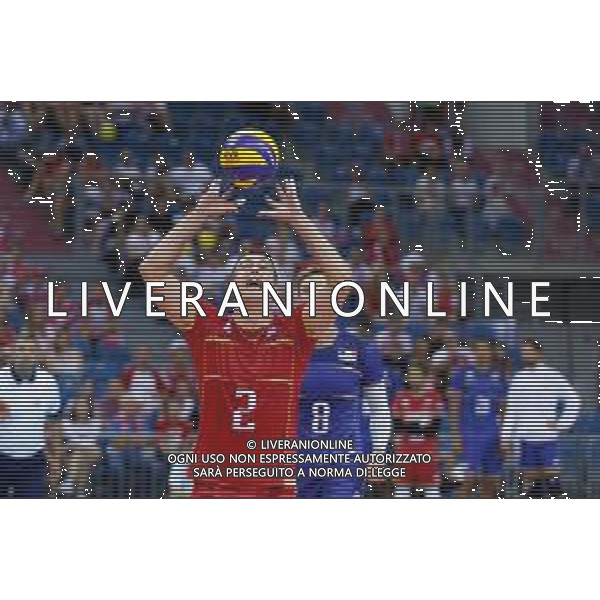 KRAKOW 24.08.2018 SIATKOWKA XVI MEMORIAL HUBERTA JERZEGO WAGNERA --- VOLLEYBALL XVI HUBERT JERZY WAGNER MEMORIAL TOURNAMENT FRANCJA - ROSJA FRANCE - RUSSIA N/Z JENIA GREBENNIKOV JULIEN LYNEEL FOT ANNA KLEPACZKO / FOTOPYK / NEWSPIX.PL --- Newspix.pl AG ALDO LIVERANI SAS