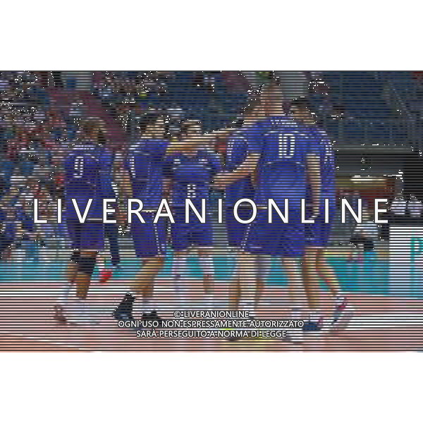 KRAKOW 24.08.2018 SIATKOWKA XVI MEMORIAL HUBERTA JERZEGO WAGNERA --- VOLLEYBALL XVI HUBERT JERZY WAGNER MEMORIAL TOURNAMENT FRANCJA - ROSJA FRANCE - RUSSIA N/Z EARVIN NGAPETH ANTONINE BRIZARD JULIEN LYNEEL KEVIN LE ROUX NICOLAS LE GOFF FOT ANNA KLEPACZKO / FOTOPYK / NEWSPIX.PL --- Newspix.pl AG ALDO LIVERANI SAS