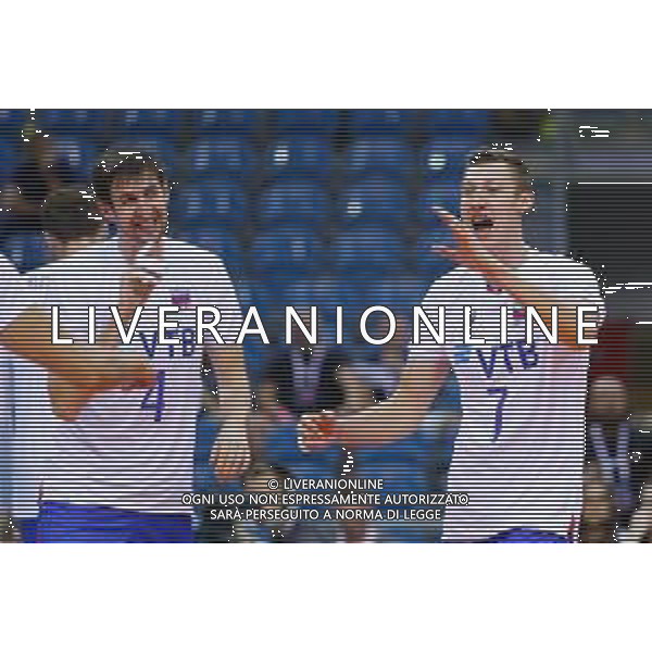 KRAKOW 24.08.2018 SIATKOWKA XVI MEMORIAL HUBERTA JERZEGO WAGNERA --- VOLLEYBALL XVI HUBERT JERZY WAGNER MEMORIAL TOURNAMENT FRANCJA - ROSJA FRANCE - RUSSIA N/Z ARTEM VOLVICH DMITRY VOLKOV FOT ANNA KLEPACZKO / FOTOPYK / NEWSPIX.PL --- Newspix.pl AG ALDO LIVERANI SAS