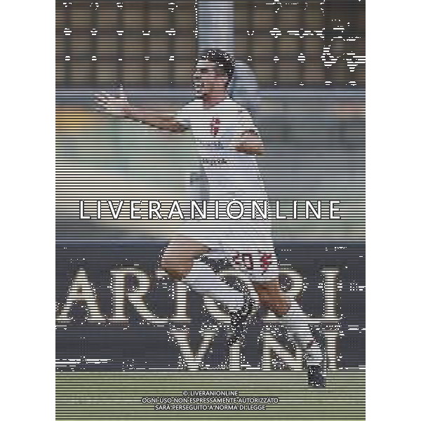 HELLAS VERONA - PADOVA serie BKT 26/08/2018 nella foto: esultanza Ravanelli Luca ©Claudio Zamagni/Agenzia Aldo Liverani Ravanelli Luca celebrates a goal during Serie BKT match between Hellas Verona and Padova at Marcantonio Bentegodi stadium on August 25, 2018 in Verona, Italy. photo credit by Claudio Zamagni/Aldo Liverani Photo Agency