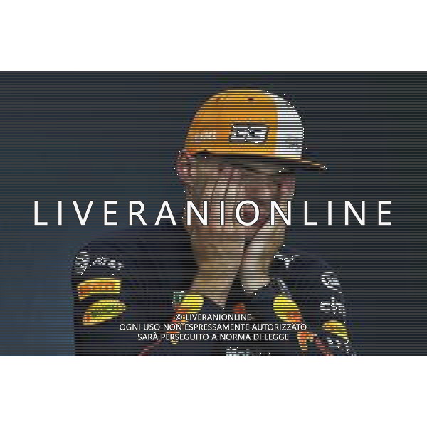Max Verstappen (NLD) Red Bull Racing in the FIA Press Conference. 26.08.2018. Formula 1 World Championship, Rd 13, Belgian Grand Prix, Spa Francorchamps, Belgium, Race Day. AG ALDO LIVERANI SAS ONLY ITALY