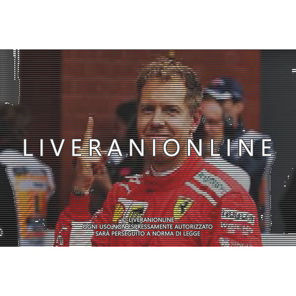 Race winner Sebastian Vettel (GER) Ferrari celebrates in parc ferme. 26.08.2018. Formula 1 World Championship, Rd 13, Belgian Grand Prix, Spa Francorchamps, Belgium, Race Day. AG ALDO LIVERANI SAS ONLY ITALY