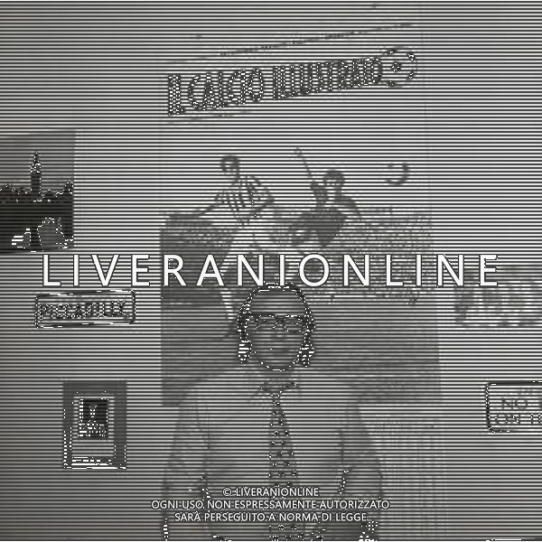 1973 MILANO-RETROSPETTIVA ALBERTO BALLARIN DIRETTORE DEL SETTIMANELE CALCIO ILLUSTRATO AG ALDO LIVERANI SAS