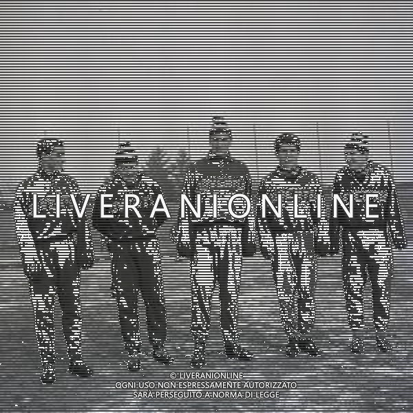 1960 TORINO RETROSPETTIVA BRUNO NICOLE\' CALCIATORE NELLA FOTO BRUNO NICOLE\'-GIAMPIERO BONIPERTI-CHARLES JOHN-OMAR SIVORI E GINO STACCHINI AG ALDO LIVERANI SAS