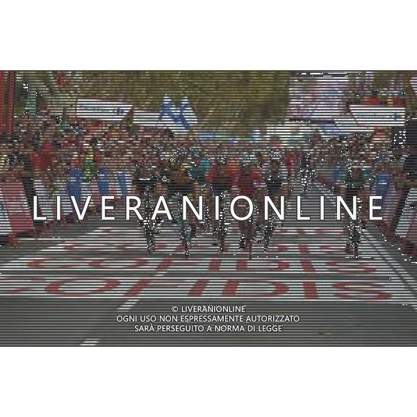 30-08-2018 Vuelta A Espana; Tappa 06 Huercal Overa - San Javier; 2018, Cofidis Solutions Credits; 2018, Lotto Nl - Jumbo; 2018, Quick Step - Floors; 2018, Uae Team Emirates; Bouhanni, Nacer; Van Poppel, Danny; Viviani, Elia; Consonni, Simone; San Javier; FOTO STEFANO SIROTTI-AG ALDO LIVERANI SAS