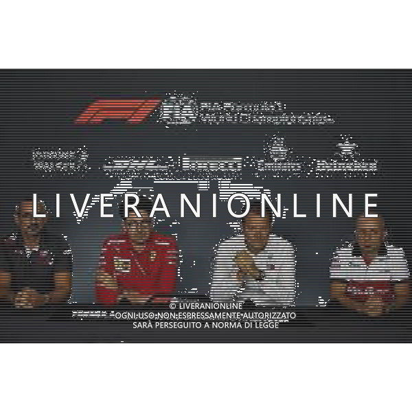 The FIA Press Conference (L to R): Ben Agathangelou (GBR) Haas F1 Team Head of Aerodynamics; Mattia Binotto (ITA) Ferrari Chief Technical Officer; Aldo Costa (ITA) Mercedes AMG F1 Engineering Director; Simone Resta (ITA) Sauber F1 Team Technical Director. 31.08.2018. Formula 1 World Championship, Rd 14, Italian Grand Prix, Monza, Italy, Practice Day. AG ALDO LIVERANI SAS ONLY ITALY