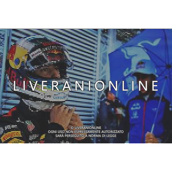Daniel Ricciardo (AUS) Red Bull Racing with Pierre Gasly (FRA) Scuderia Toro Rosso on the television screen. 31.08.2018. Formula 1 World Championship, Rd 14, Italian Grand Prix, Monza, Italy, Practice Day. AG ALDO LIVERANI SAS ONLY ITALY