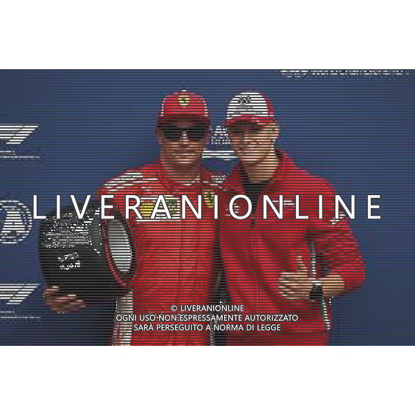 Kimi Raikkonen (FIN) Ferrari receives the Pirelli Pole Position award from Mick Schumacher (GER) Formula Three Driver. 01.09.2018. Formula 1 World Championship, Rd 14, Italian Grand Prix, Monza, Italy, Qualifying Day. AG ALDO LIVERANI SAS-ONLY ITALY