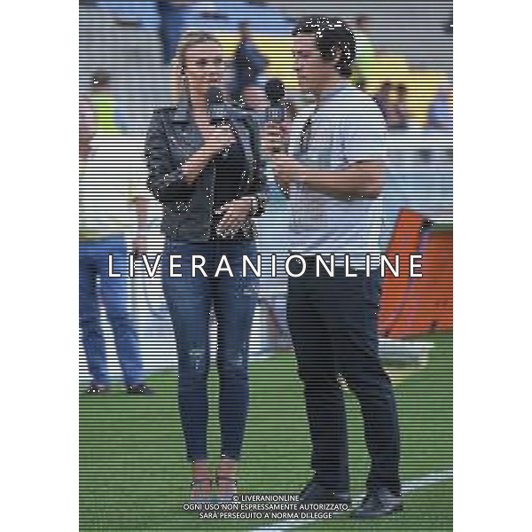 Campionato di Calcio Serie A TIM 2018/2019 3a Giornata Parma - 01.09.2018 Parma-Juventus Nella Foto:Diletta Leotta e Mauro German Camoranesi /Ph.Vitez-Ag. Aldo Liverani