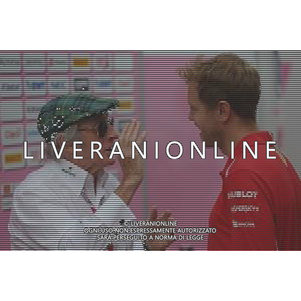 Jackie Stewart and Sebastian Vettel (GER) Scuderia Ferrari 02.09.2018. Formula 1 World Championship, Rd 14, Italian Grand Prix, Monza, Italy, Race Day. AG ALDO LIVERANI SAS-ONLY ITALY